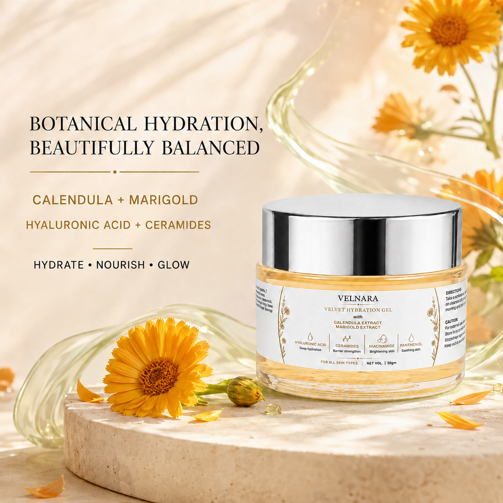 VELNARA Velvet Hydration Gel with Calendula, Marigold and skincare actives