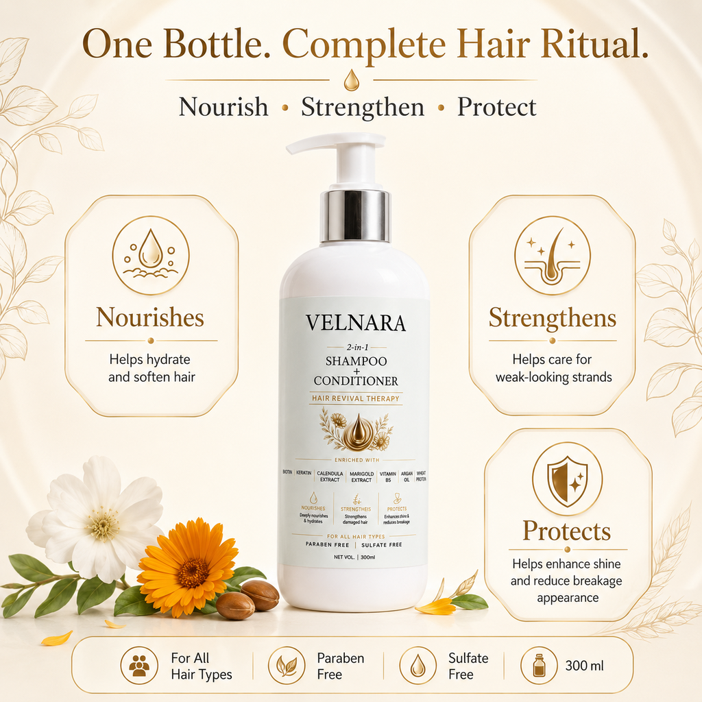 VELNARA one-bottle complete hair-care ritual benefits